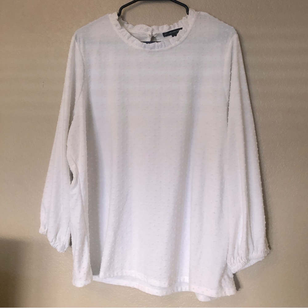 White textured business casual shirt XL